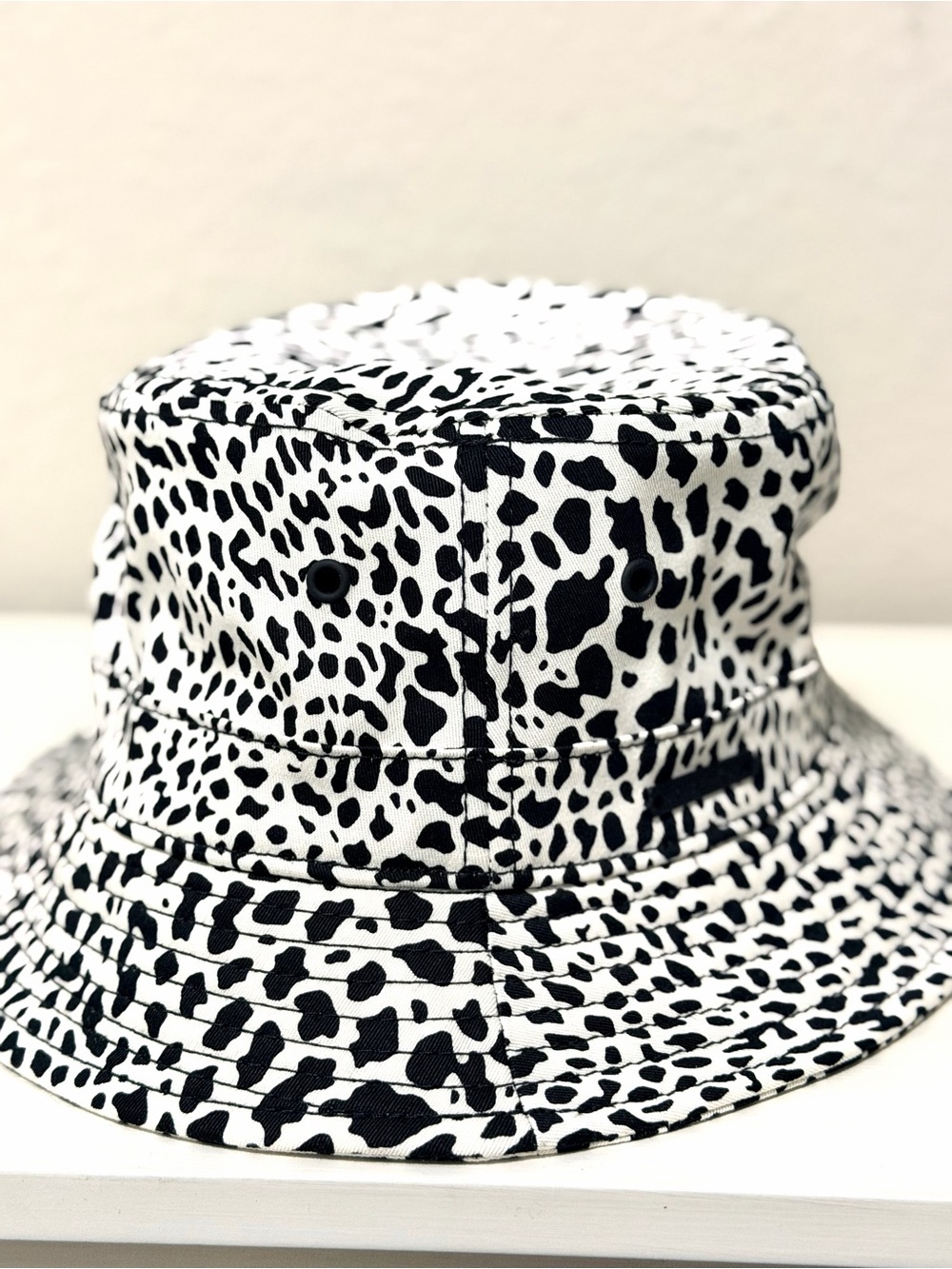 Michael Kors Black and White Spot Print Bucket Hat - Picture 3 of 8